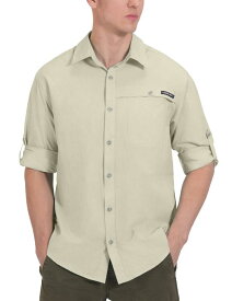 [Little Donkey Andy] メンズUPF 50+紫外線対策シャツ、通気性の高い長袖釣りハイキングシャツ、エアホールテクノロジー