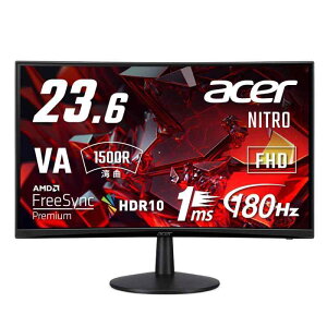 {GCT[ Acer Nitro Q[~Oj^[ 23.6C` VA  p1500R tHD 180Hz 1ms HDMI 2.0 DisplayPort VESA}EgΉ Xs[J[ wbhz[q AMD FreeSync