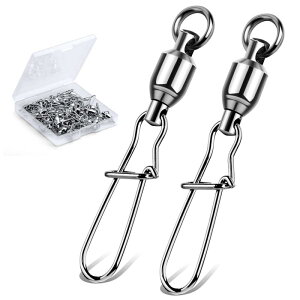 高強度 スイベル ステンレス サルカン ボールべアリングスイベル クイックスナップ 耐腐食 釣り道具 釣り 仕掛け 30個セット 9サイズ