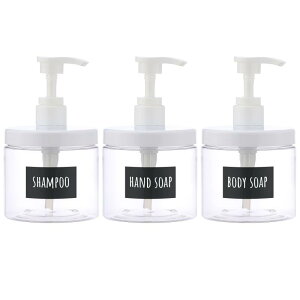 【大口径詰め替えボトル】Segbeauty ディスペンサー 500ml 注ぎ入れ簡単 袋ごと ソープ 容器 シャンプー コンディショナー ボディソープ