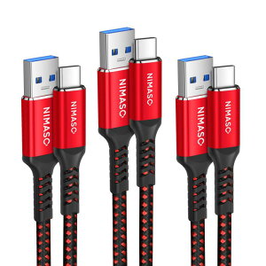 NIMASO USB Type C ケーブル USB-C  USB-A 3.0 ケーブル Xperia/Galaxy/LG/iPad Pro/MacBook その他 Android 等 USB-C機器対応 テレワーク リモート 在宅勤務