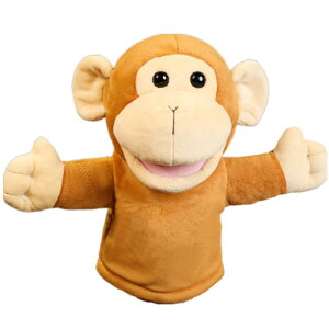 merrytime ハンドパペット パペット ぬいぐるみ 人形 人形劇 腹話術 子供 犬 猫 ペットが喜ぶ 授業 手足 口が動く ケガ防止 洗える 小道具 アニメ