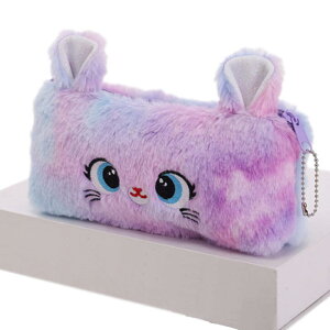 【Abon Abon】筆箱 かわいい ペンケース ポーチ ふわふわ 小学生 高校生 可愛い ゆめかわ ねこ うさぎ 動物 女の子 女子 子供 プチ ギフト 卒園 入学 祝い プレゼント レインボー ユニコーンカ