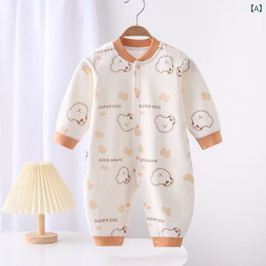 ベビー服 新生児 赤ちゃん 純綿 コットン100% 長袖 ロンパース カバーオール 春秋 冬 男女兼用 かわいい クマ柄 アニマル柄 59cm 66cm 73cm 80cm 90cm