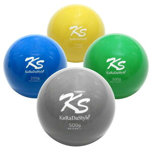 KaRaDaStyle 野球 トレーニング ボール ウエイトボール 球速アップ 練習 プアボール サンドボール 重い ボール ソフトボール 4種セット