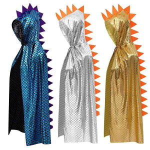 ハロウィン マント 子供用 動物 コスプレ 衣装 恐竜 小悪魔 ケープ ブランケット 金色 銀色 青色