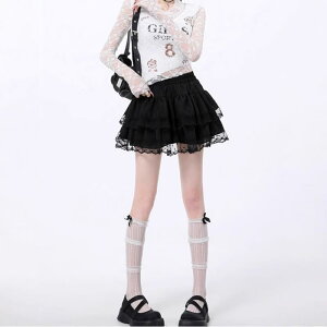 スカート レディース 春夏 レース ケーキスカート Aライン プリンセス チュールスカート ミニスカート 白 ホワイト ベージュ 高見え 美脚効果