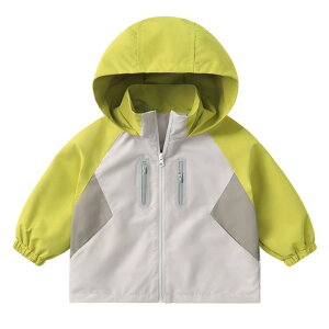 キッズ アウター 防水 フード付き ジャケット 春秋 子供服 男の子 ボーイズ 配色 バイカラー 90cm 100cm 110cm 120cm 130cm 140cm