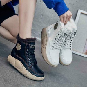 スノーブーツ レディース 防寒ブーツ 厚底 ミドル丈 暖か フェイクファー ラウンドトゥ レースアップ 普段使い 耐摩耗性 ブラック ベージュ