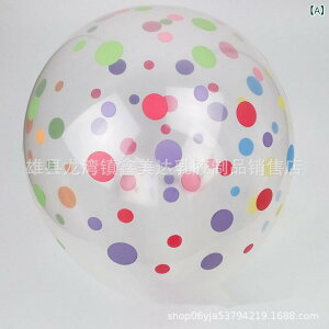 風船 12インチ 透明 水玉 ドット ゴム風船 パーティー イベント デコレーション 飾り付け 混合色 100個入