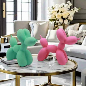 置物 オブジェ 気球犬 パステルカラー 樹脂製 かわいい ミニマリストスタイル リビング 玄関 エントランス