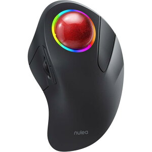 Nulea M505B ���C�����X �g���b�N�{�[���}�E�X RGB���[���[�{�[�� �l�����w���� 5�i�KDPI������ �[�d�� ��e�ʃo�b�e���[ �i��/�߂�{�^������ �l�ԍH�w�݌v 3��ڑ��Ή� ���� �X���[�Y���� PC �m