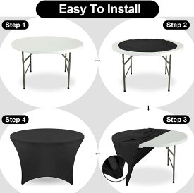 テーブルクロス 円形テーブルカバー ポリエステル 無地 ブラック ホワイト ネイビー レッド グリーン ブルー パーティー 結婚式 宴会 イベント 耐摩耗 防塵
