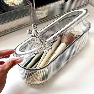 メイクブラシ 収納ケース 防塵 高級感 パフ スポンジ 乾燥 水切り ラック フェイスパウダー チーク アイブロウ ペンシル スタンド 卓上 整理