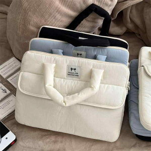 PCケース レディース かわいい 韓国風 手提げ パソコンバッグ 11インチ 13インチ 15インチ 保護ケース ファイルケース オックスフォード生地 ブルー ホワイト ブラック