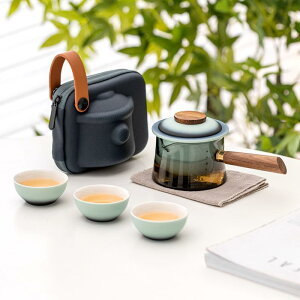 茶器 アウトドア 旅行用 茶器セット 携帯式 陶器 急須 湯呑み 3客 持ち運び 茶道具 簡約 徳化 幻彩 友人 国慶節 ビジネスギフト