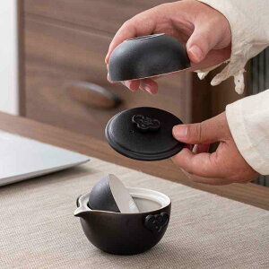 茶器 携帯用 旅行用 陶瓷 ティーセット 湯呑み 功夫茶 道具 ブラック ブルー レッド シンプル スタイル