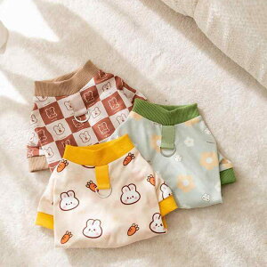 ペット服 犬 猫 秋冬 カートゥーン かわいい ウサギ クマ 花柄 小型犬 中型犬 あったか ドッグウェア ルームウェア