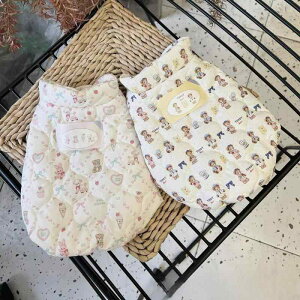 ドッグウェア 秋冬 ペット用 防寒着 ベスト 犬服 かわいい シュナウザー テディベア 猫 小型犬 中型犬 アイスクリーム柄 カートゥーン 小熊 ポリエステル