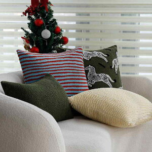 クッション 厚手 かわいい アニマル柄 ぬいぐるみ 抱き枕 ソファ 腰当て 背当て ベッドルーム 出窓 インテリア 取り外し可能 洗える ストライプ柄 レッド ブルー イエロー系