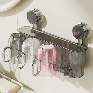 歯ブラシスタンド 吸盤 壁掛け 歯磨き粉 コップ ホルダー 電動歯ブラシ 収納 黒 グレー シルバー