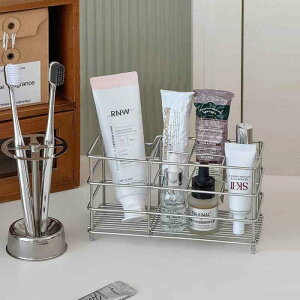 歯ブラシスタンド 歯ブラシホルダー 洗面所収納 ステンレス製 歯磨きコップホルダー 歯ブラシ立て 歯ブラシ置き 型 卓上 歯ブラシケース 歯磨き粉 収納 小物入れ