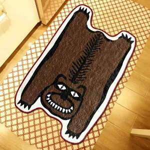 ラグ カーペット 絨毯 じゅうたん マット 敷物 かわいい おしゃれ 個性的 アニマル ベアー 熊 ポリエステル 寝室 リビング チョコレート色 長方形 80 160cm 100 160cm 120 160cm 150 200cm カスタムサイ