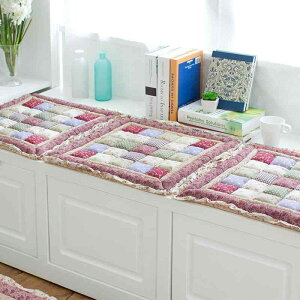 ソファパッド 厚手 コットン 布製 ラグ ベッドルーム チェアパッド 滑り止め 韓国風 畳 フロアマット レトログリーン カントリーレッド 50 60