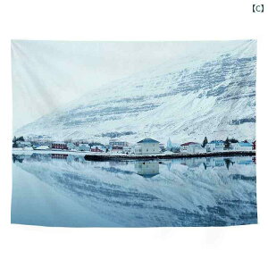 タペストリー 壁掛け 室内装飾 インテリア ファブリック ポスター 風景画 ポリエステル 洗濯可能 模様替え リビング 寝室 部屋(x2)