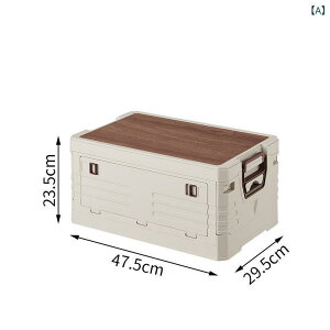 収納ボックス カー用品 アウトドア キャンプ 大容量 折りたたみ コンテナ トランク 整理 木蓋付き ピクニック 40L 50L 岩グレー 軍緑色 デザートカラー