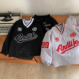 子供用セットアップ 春秋服 上下セット 韓国風 男女兼用 ワークウェア風 バイク 2点セット 綿95% 普段着 グレー ブラック 90cm 100cm 110cm 120cm 130cm 140cm 150cm