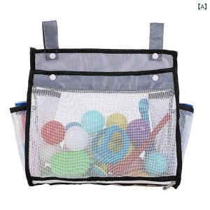 収納袋 キッズ 子供用 おもちゃ ランドリーバッグ メッシュ 通気性 吊り下げ バス用品 洗濯用品 小物 整理 ブラック グレー ピンク系 ブルー系