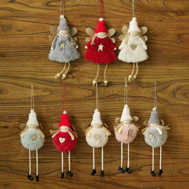 クリスマス オーナメント 子供 女の子向け かわいい 天使のぬいぐるみ クリスマスツリー飾り ホワイト ピンク レッド グレー ブルー クリスマス デコレーション