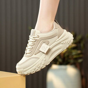 厚底シューズ レディース スニーカー 韓国風 ダッドスニーカー 厚底 運動靴 ランニングシューズ カジュアル 通学 通勤 白 黒 ベージュ 春夏秋冬