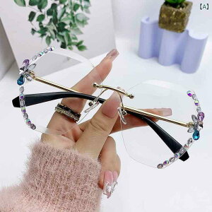 サングラス レディース UVカット 紫外線対策 スリム 小顔効果 無框 切? ?版 潮 ファッション 眼鏡 ドライブ ピンク系 ゴールド 金属