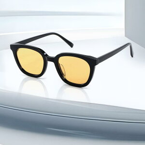 サングラス レディース メンズ 黒縁 茶色レンズ UVカット 紫外線対策 度付き対応可能 四角形フレーム ドライブ パーティー 旅行 ブラック