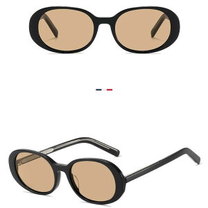 サングラス レディース メンズ 韓国風 丸型フレーム 高級感 紫外線カット ナイロンレンズ ファッション ブラック グレー