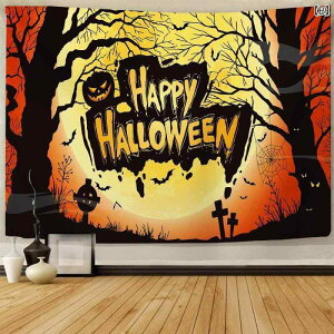 タペストリー ハロウィン パーティー 背景布 壁掛け 女巫 コウモリ柄 ポリエステル 飾り付け おしゃれ かわいい イベント 店舗用 ディスプレイ