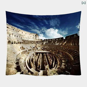 タペストリー 壁掛け 北欧風 民族風 幾何学模様 建築物プリント ポリエステル製 リビング 寝室 書斎 模様替え インテリア おしゃれ 洗濯機洗い可能 長方形