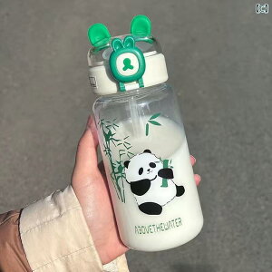 水筒 レディース 学生 かわいい 500ml 軽量 携帯用 クリアボトル 直飲み おしゃれ こども 大容量 哺乳瓶 ストロー PC 兔耳 アウトドア オフィス 職場 学校