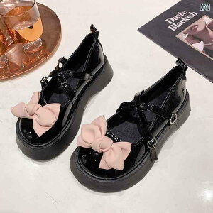 ローファー レディース JK制服 靴 メリージェーン 厚底 ロリータ かわいい PUレザー ラウンドトゥ 中ヒール スクール 学生 通学 通勤 春夏 秋冬 ブラック ピンク系 ベージュ