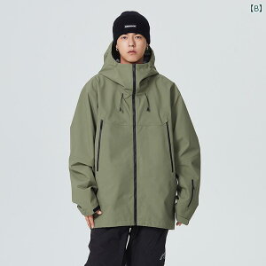 スキーウェア レディース メンズ 防水 防風 アウター ジャケット 単板 スキー アウトドア ウェア 男女兼用 オレンジ系 グリーン