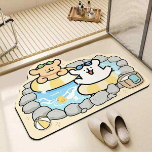 マット 犬柄 珪藻土 バスマット ドアマット 吸水 速乾 耐摩耗 滑り止め 防汚 風呂 玄関 トイレ 幾何学模様 アニメ かわいい 40 60cm 50 80cm 60 90cm 80 120cm