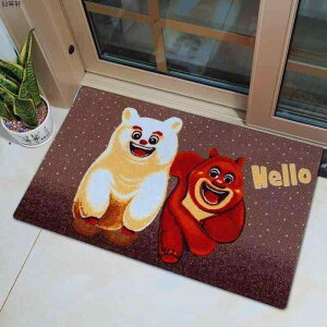 玄関マット バスマット 吸水速乾 滑り止め付き TPE製 フロアマット 室内 浴室 寝室 キッチン 家庭用 豹紋ローズ 吉祥ローズ 玉砂利 小熊 花柄