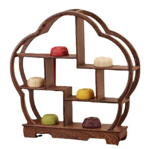 菓子器 古風 花型 点心台 飾り棚 デザート 果物 盛り付け 和菓子 中華 スイーツ プレート スタンド