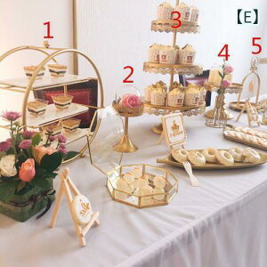 ケーキスタンド アフタヌーンティー用 点心台 デザートプレート 鳥かご型 丸型 金色 2段 3段 4段 5段