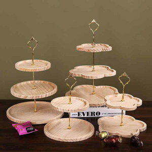 果物皿 レディース 木製 多層 ドライフード 菓子 デザート 盛り付け トレー アフタヌーンティー ケーキスタンド 円形 梅の花 二段 三段 シンプル