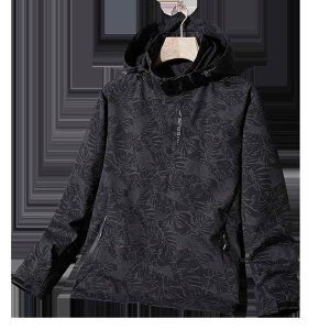 マウンテンパーカー 男女兼用 春秋 撥水 防風 ジャケット アウトドア 登山ウェア 薄手 迷彩柄 ウインドブレーカー ペア スポーツウェア ポリエステル ブラック グレー レッド ブルー