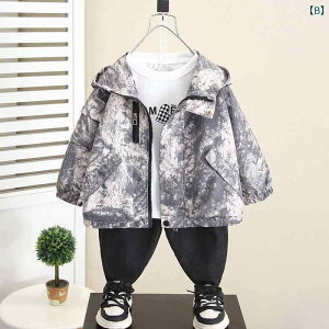 子供服 アウター キッズ ボーイズ 迷彩柄 ジャケット 春秋 薄手 ポリエステル 長袖 カジュアル 男の子 トドラー カッコいい ボーイズアウター 90 100 110 120 130 140 150