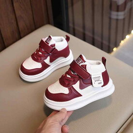 スニーカー キッズ 子供 男女兼用 高帮 スニーカー 幼児 ベビー 白靴 運動靴 滑り止め 春秋 1歳 2歳 3歳 4歳 5歳 6歳 マジックテープ 普段使い ランニング スポーツ